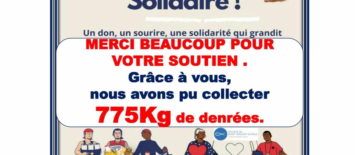 🎉 775 kg de solidarité !
